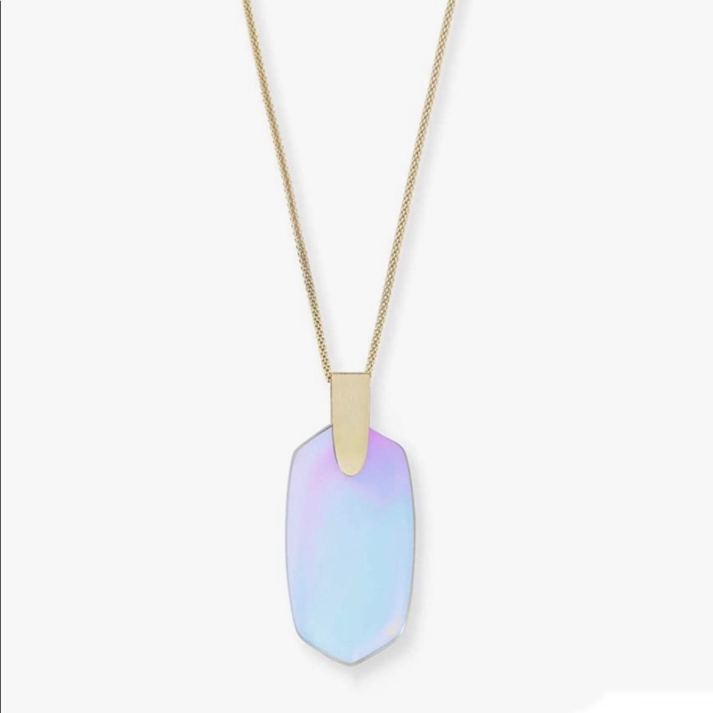 Kendra Scott Inez Gold Chain/Slate Cats Eye Pendant Necklace